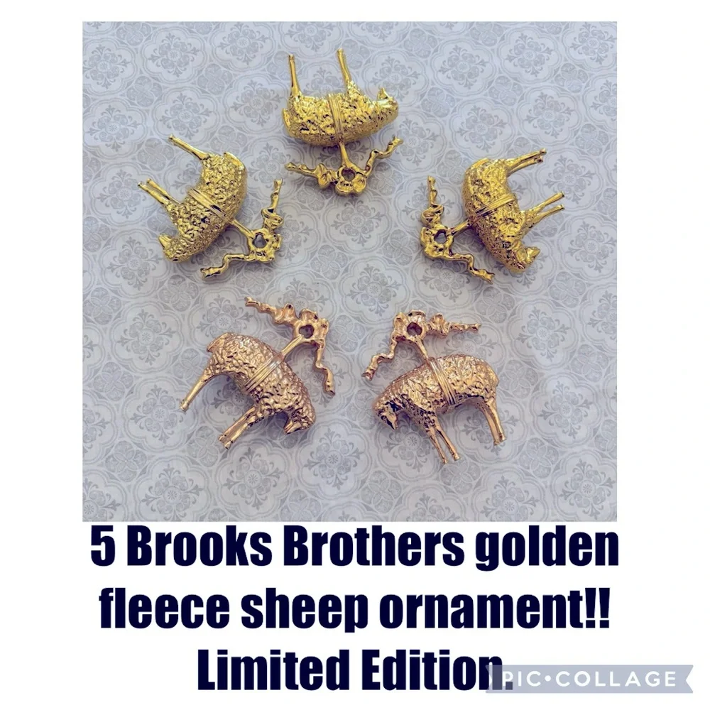 5 Brooks Brothers Golden Fleece sheep ornament!! Limited Edition.